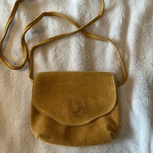 Elegant Tan Suede Crossbody Bag